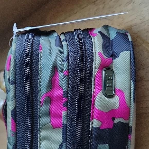 Lug Stacked and Lined Cosmetic Case | Double Decker | Camo Orchid - Picture 5 of 10